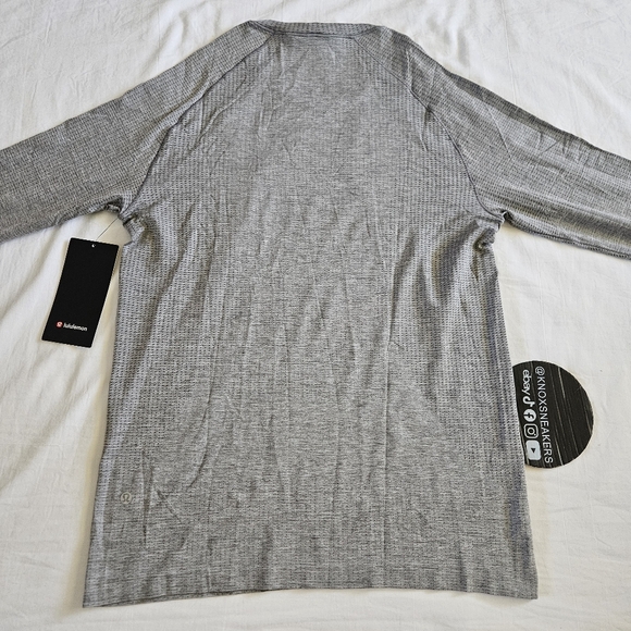 Lululemon Metal Vent Tech Long Sleeve SLTE/WHT Slate Grey Men's Size XXLarge - Picture 3 of 7